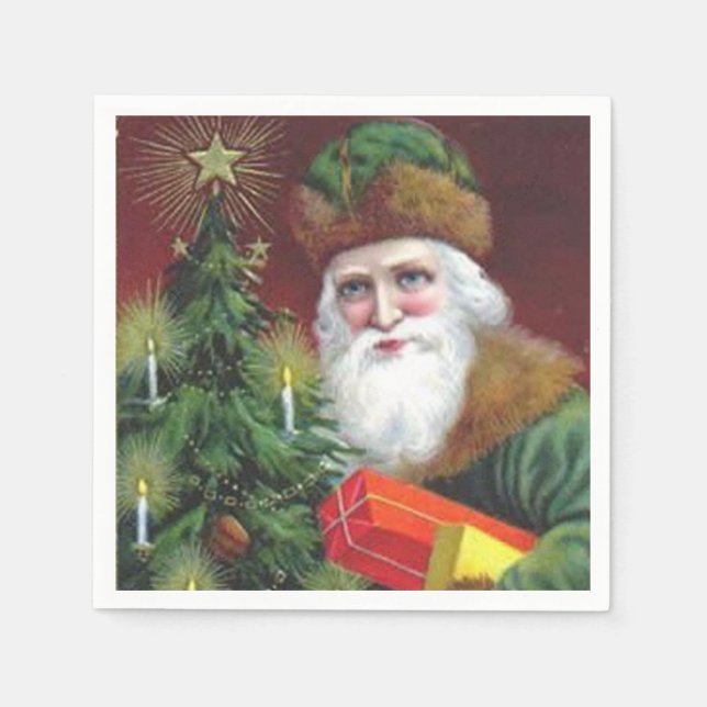 Altes Saint-Nick Serviette (Vorderseite)