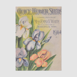 Altes Samenkatalog, Emma White, 1914, Lilien Seidenpapier
