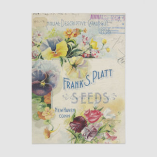 Altes Sämereien-Katalog, 1895, Beschreibendes Jahr Seidenpapier