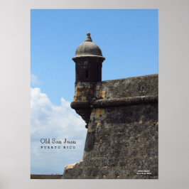 Altes San Juan am Meer Poster