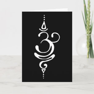 Altes Sanskrit Atme Om Symbol Yoga Buddhismus M Karte