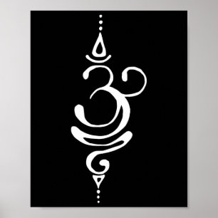 Altes Sanskrit Atme Om Symbol Yoga Buddhismus M Poster
