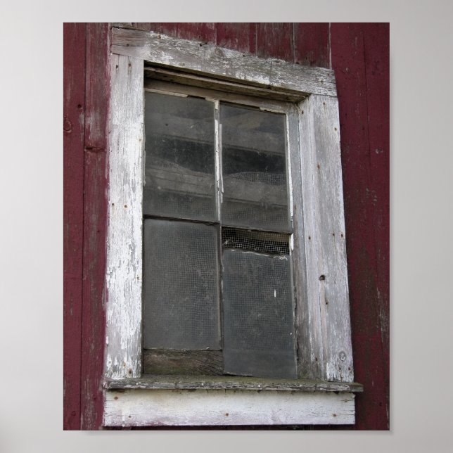 Altes Scheunenfenster Poster (Vorne)