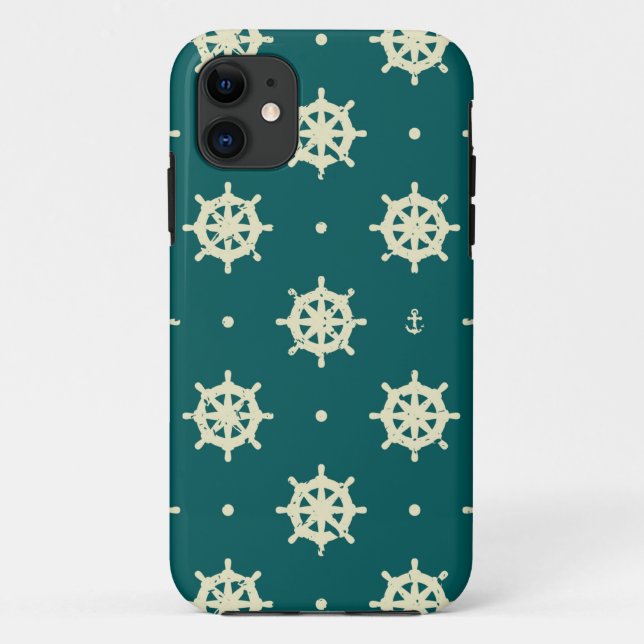 Altes Schiffsradraster Case-Mate iPhone Hülle (Rückseite)