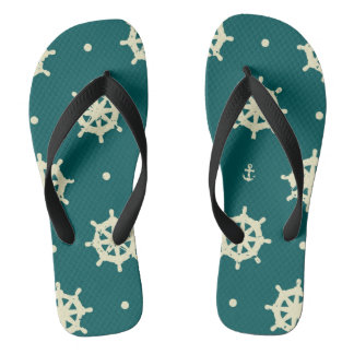 Altes Schiffsradraster Flip Flops