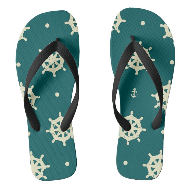 Altes Schiffsradraster Flip Flops (Fußbett)