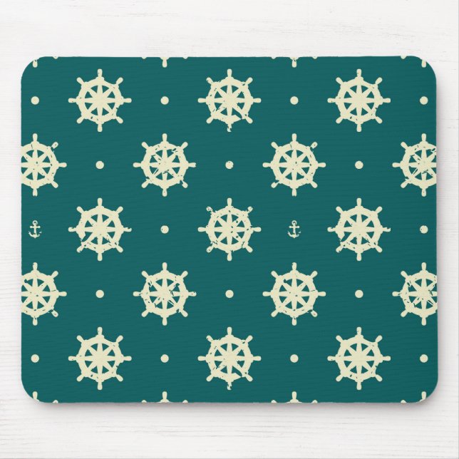 Altes Schiffsradraster Mousepad (Vorne)