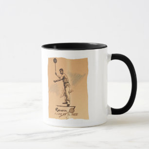 altes Schlägerkunstbild sorgt für eine nostalgisch Tasse