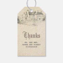 Altes Schloss Messe Hochzeit Vintag Geschenkanhänger