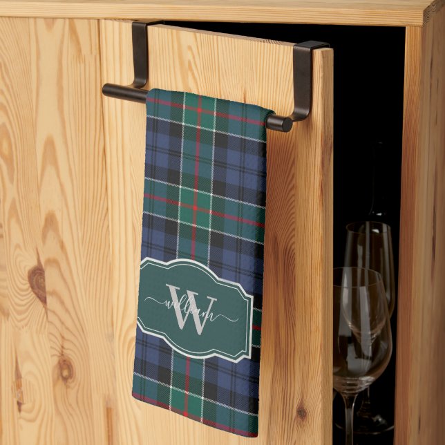 Altes schottisches Clan Colquhoun-Tartan-Karo Geschirrtuch (Drittel gefaltet)