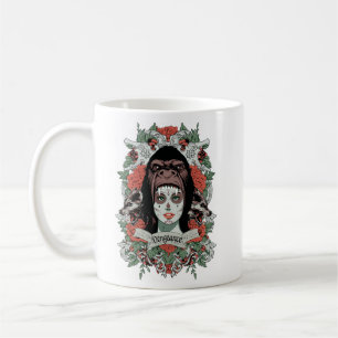 "Altes Schul-College-T-Shirt – Retro-akademisches Kaffeetasse