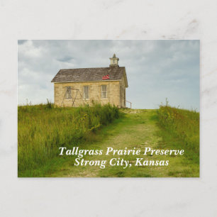 Altes Schulhaus am Kansas Prairie Postkarte