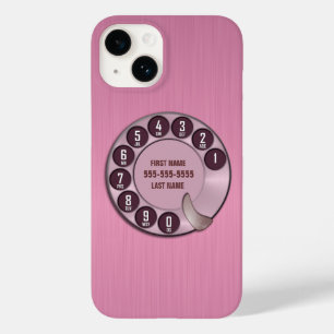 Altes Schulrotary-Wählscheibentelefon Rosa Case-Mate iPhone Hülle