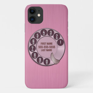 Altes Schulrotary-Wählscheibentelefon Rosa Case-Mate iPhone Hülle