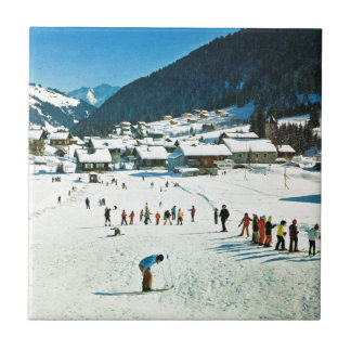 Altes Schweiz, Morgins Skischule Fliese