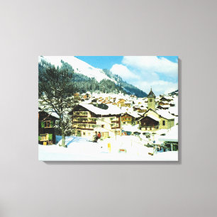 Altes Schweiz, Skigebiet Morgins Leinwanddruck