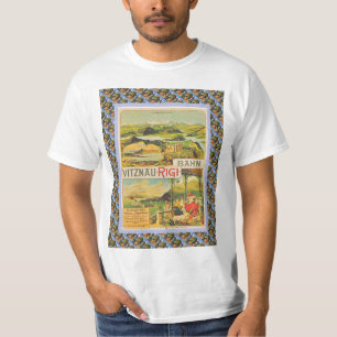 Altes Schweizer Eisenbahnplakat Vitznau Rigi Bahn T-Shirt
