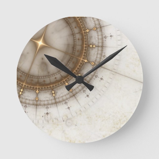 Altes Seediagramm, Schmutz Runde Wanduhr (Vorderseite)