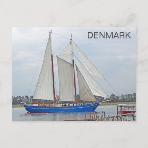 Altes Segelschiff, Dänemark Postkarte! Postkarte