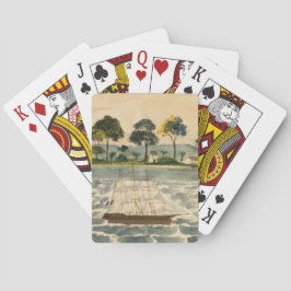 Altes Segelschiff Klassische Spielkarten