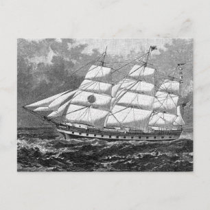 Altes Segelschiff Postkarte