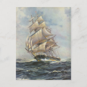 Altes Segelschiff Postkarte