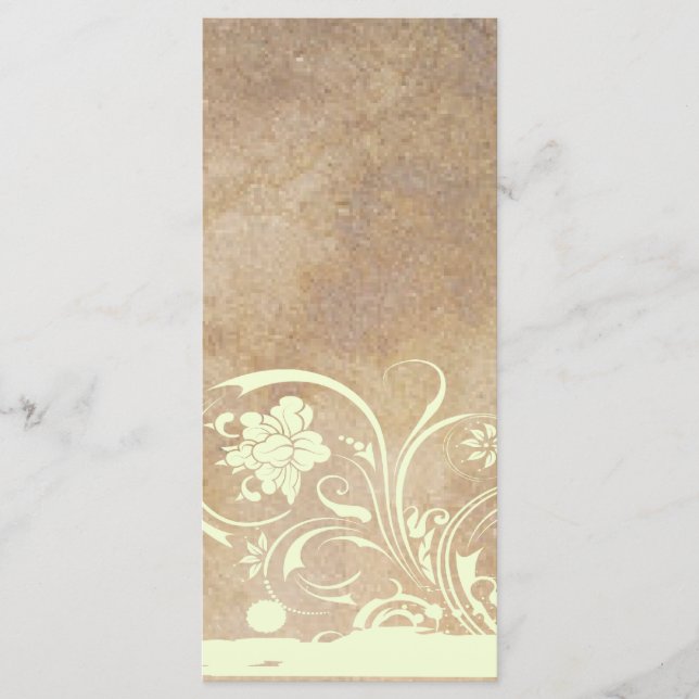 Altes Shabby Chic Hochzeitsprogramm Programm (Vorderseite)