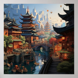 Altes Shanghai-Poster Poster