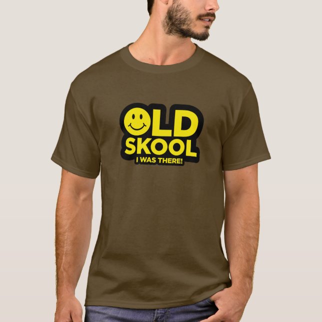 Altes Skool - ich war dort! Saure Rave - Brown T-Shirt (Vorderseite)