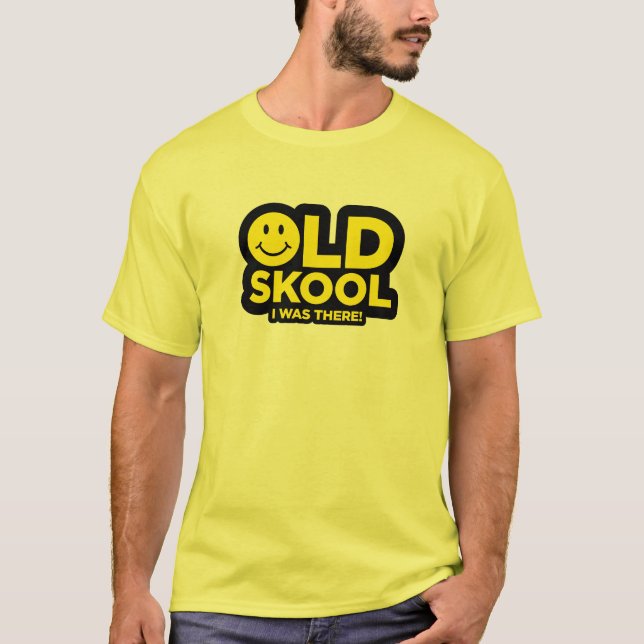 Altes Skool - ich war dort! Saure Rave - Gelb T-Shirt (Vorderseite)