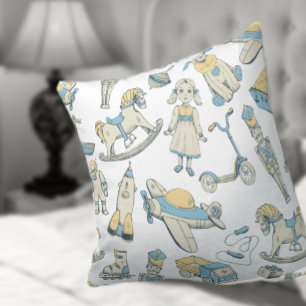 Altes Spielzeug Muster Benutzerdefinierte Farbe V5 Kissen