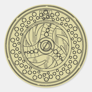 Altes Sprichwort  Bachforelle Runder Aufkleber