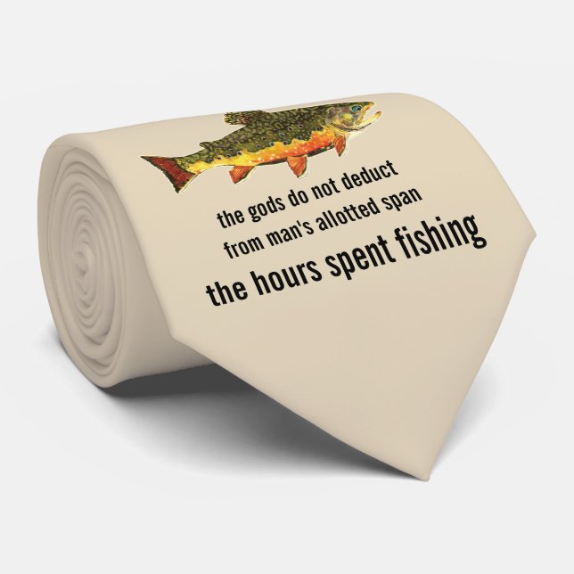 Altes Sprichwort Brook Foreut Angler Krawatte (Gerollt)