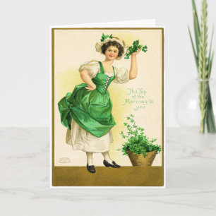 Altes St. Patrick's Day Grußkarte Karte