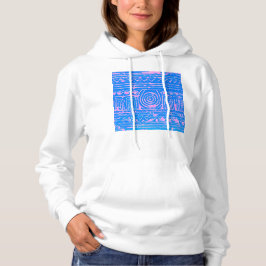 Altes sumerisches Mesopotamian Muster Blau Hoodie