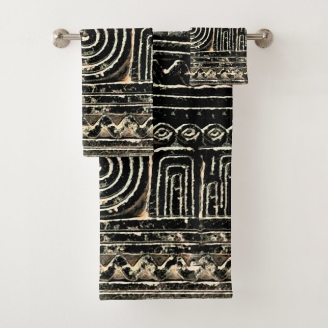 Altes sumerisches mesopotamisches Muster Badhandtuch Set (Insitu)