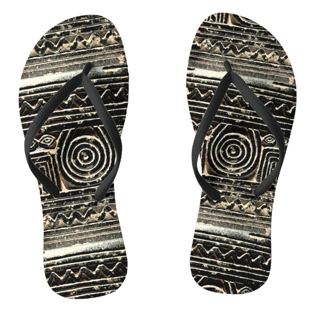 Altes sumerisches mesopotamisches Muster Flip Flops (Fußbett)