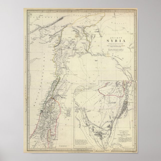 Altes Syrien bis Sinai Poster (Vorne)
