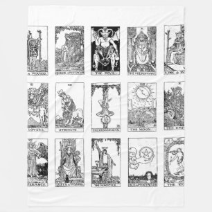 altes Tarot-Tuch Fleecedecke