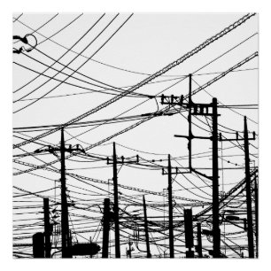 Altes Telefon und Power Poster