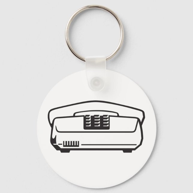Altes Telefonsymbol Schlüsselanhänger (Vorderseite)