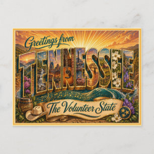 Altes Tennessee Gruß Von Postkarte