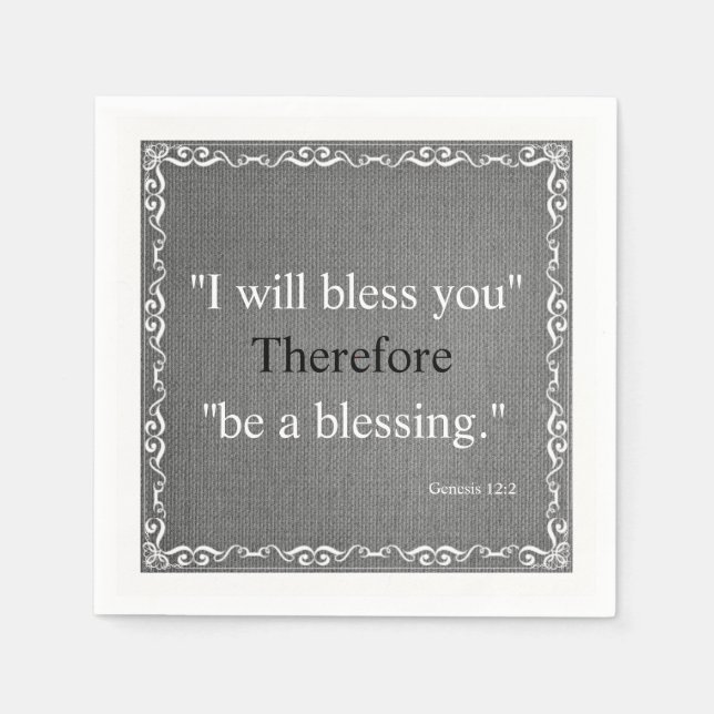 Altes Testament Bibelschrift Segen - Genesis 2 Serviette (Vorderseite)