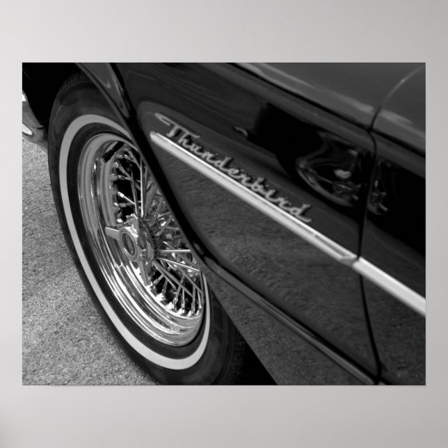 Altes Thunderbird Black and White Poster (Vorne)