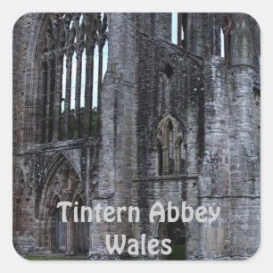 Altes Tintern Abbey Zisterzienserkloster Wales Quadratischer Aufkleber
