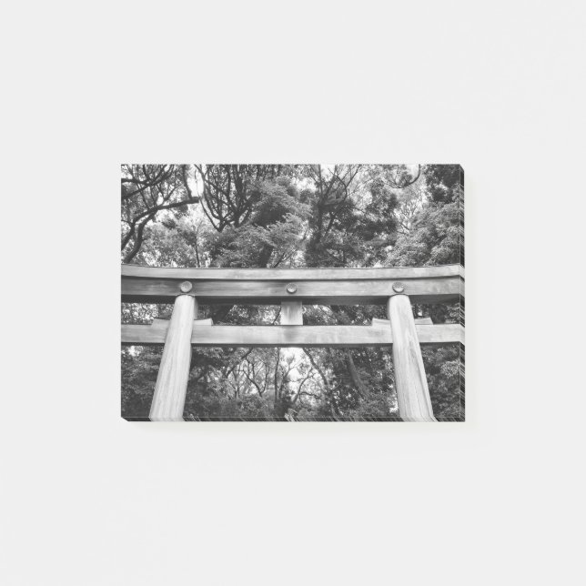 Altes Tor am Meiji-Schrein im Yoyogi-Park in Tokio Post-it Klebezettel (Vorderseite)