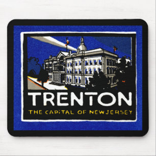 Altes Trenton NJ Plakat Mousepad