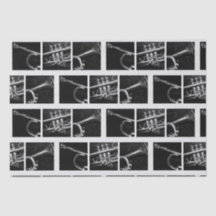 Altes Trompet Schwarz-Weiß-Muster für Musiker