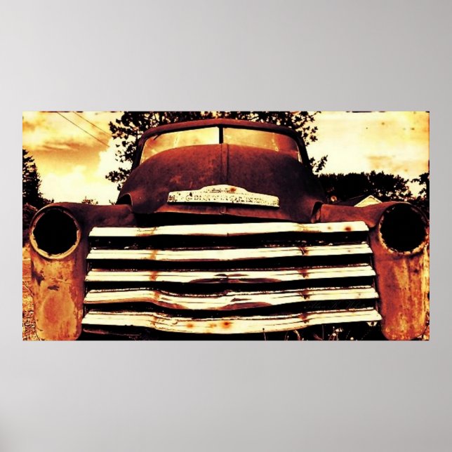 Altes tschechisches Landfahrzeug Poster (Vorne)