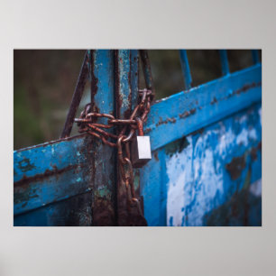 Altes Türschloss Poster